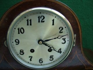INLAID 1930’s ART DECO MANTLE CLOCK in,  WITHOUT GLASS 4