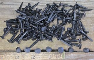 1 " Rose Head 100 Nails Square Wrought Iron Vintage Rustic Decorative Historic