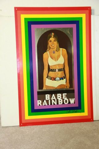 Sir Peter Blake Iconic Babe Rainbow 1968 First Edition Print On Tin