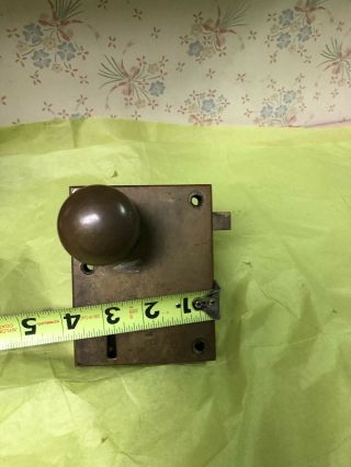 Antique Vintage Baldwin Mortise Door Lock Brass Knob Set C1920