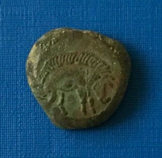 Very Rare Ancient Celtic Veliocasses Bronze Coin 1st Century Bc - P545