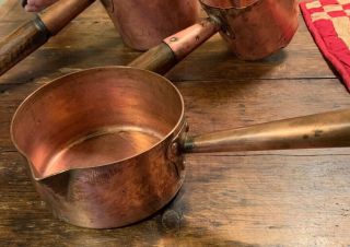 French Copper Sugar Pan With Spout Made In France