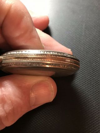 Antique Elgin Pocket Watch 12 size 15 jewels Model 3 Base metal front and back 2