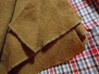 Military Blanket Vintage WW2 US D Day Army Brown Green Wool With Tag 1945 4