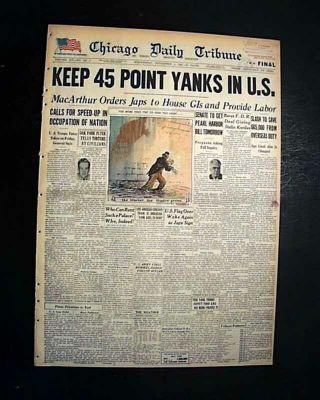 WAKE ISLAND Back in U.  S.  Marines Possession Post World War II 1945 Old Newspaper 3