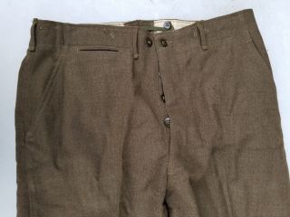 WW2 1945 Pattern Button Fly Wool Pants Dated 1951 Southern Manufacturer 36 - 29 2