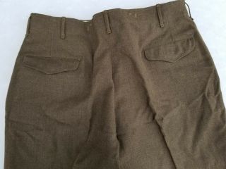 WW2 1945 Pattern Button Fly Wool Pants Dated 1951 Southern Manufacturer 36 - 29 6