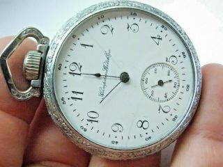 Antique Gents 16 Size Hampden Model 4 18 Size 15 Jewel Pocket Watch Circa 1905