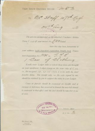 Canadian Documents Pertaining Or Signed By W.  S.  Hughes Later Brigadier (hughes)