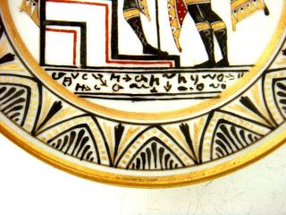 GIUSTINIANI ITALIAN PORCELAIN SNAKE HANDLE ANCIENT EGYPTIAN FIGURE CUP & SAUCER 8