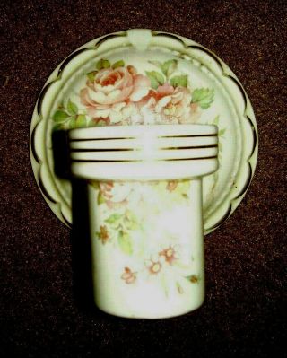 Vintage Art Deco Porcelain/ceramic - Floral Wall Sconce For Electric Light