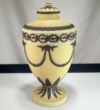 Antique Wedgwood Yellow Jasper Dip Covered Neoclassical Jar Urn - 56596 2