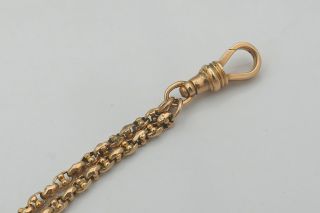 RARE VICTORIAN 9ct GOLD CABLE LINK LONG GUARD CHAIN 30.  41 grams 4