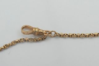 RARE VICTORIAN 9ct GOLD CABLE LINK LONG GUARD CHAIN 30.  41 grams 5