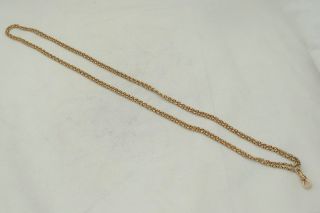 RARE VICTORIAN 9ct GOLD CABLE LINK LONG GUARD CHAIN 30.  41 grams 6