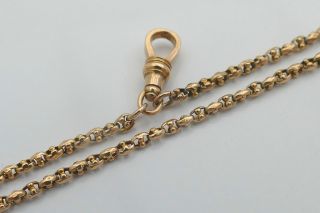 RARE VICTORIAN 9ct GOLD CABLE LINK LONG GUARD CHAIN 30.  41 grams 8