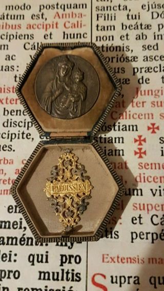 Rare Ancient Relic Box Sacristan : Special Leather Box Relic Of Sagrestano