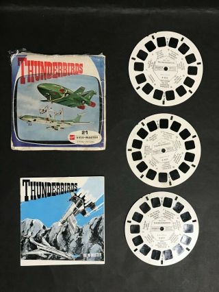 View Master Rare Thunderbirds Set Of 3 Reels & Booklet From 1960 