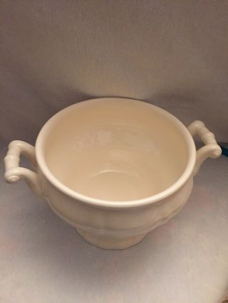 VINTAGE WEST GERMAN WHITE IRONSTONE SOUP TUREEN W/ SPILL PLATE & LADLE RARE FIND 7