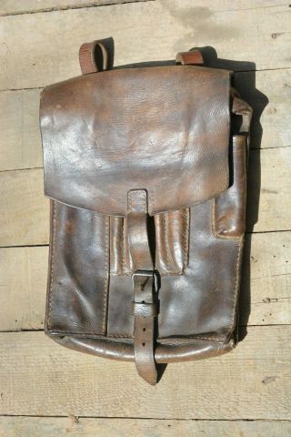 Rare - German Ww2 M35 Field Map Case / Leather Bag