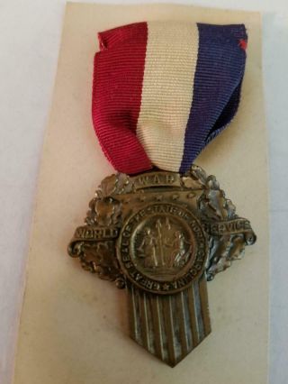 Rare Unassigned Ww1 Nc Honorable Service Medal W/ Ribbon Robbins Co