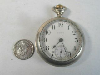 Vintage Elgin Pocketwatch W/ Dueber Silverine Case 21422869 Not Running
