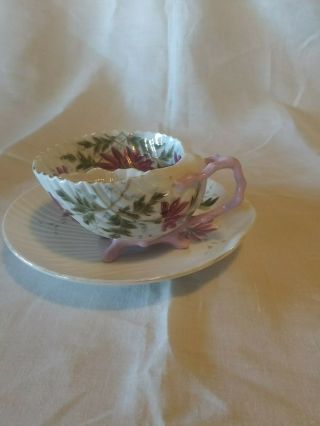 Footed Shell Depon Mustache Cup And Saucer 3