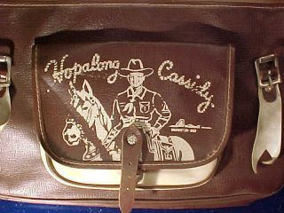 Orig 1950s HOPALONG CASSIDY Western SADDLE BAG Kids SCHOOL BOOK BAG 2