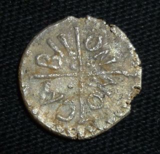 Merovingian Ancient Silver Coin - Cabilonnum Denier - Circa 620 - 780 Ad - 133