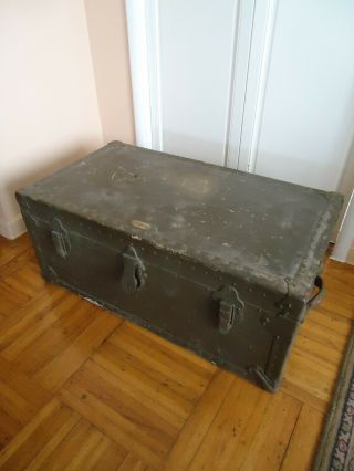Antique 1939 Military Army Foot Locker 31 