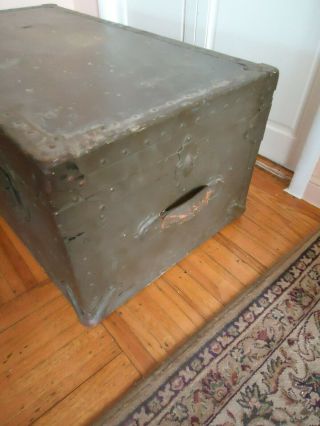 Antique 1939 Military Army Foot Locker 31 