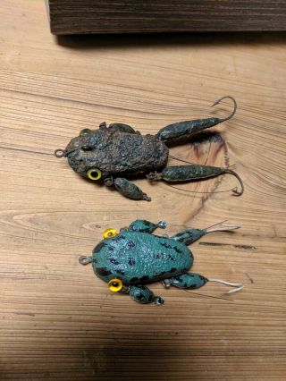 Rare Barron Frog Lure Pair Large (only 2) Known Plus Nicest Bass Size I Know Of