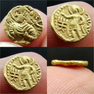 Ancient India - Kushan Empire.  Vima Kadphises High Karat Gold Coin 32