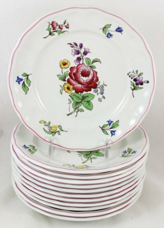 English Set (s) 6 Bread Plates Spode China Marlborough Sprays 2/6770 Pink Flowers