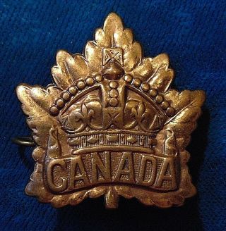 Canadian Armed Forces Canada Wwi Cef Expeditionary Force Cap Badge Ww1 Roden Bro