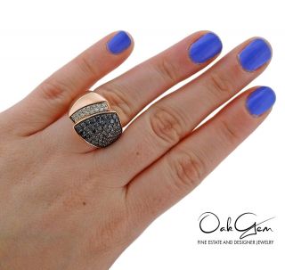 Chimento 18k Rose Gold Black Diamond Ring Size 6.  75 Retail $7030 4