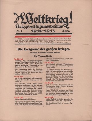 WW1 German Propaganda Magazines,  Weltkrieg Kriegs und Ruhmesblatter 90 Issues 8