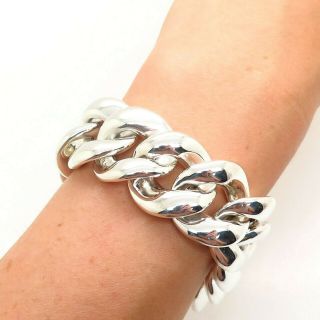 David Yurman 925 Sterling Silver Designer Large Cordelia Curb Link Bracelet