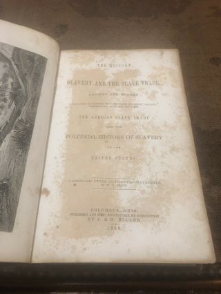Rare 1859 The History Of Slavery And The Slave Trade Ancient and Modern 4