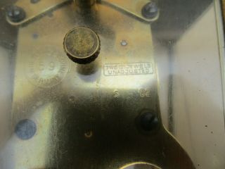 Vintage German Schatz Brass Anniversary Clock 5