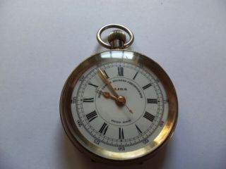 Antique 18 Size Liga Centre Seconds Chronograph Pocket Watch