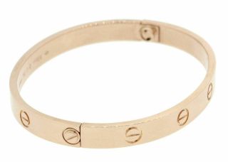 2012 Cartier 18k Rose Gold Love Style Screw Bangle Bracelet Box Papers 16 8