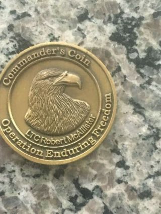 Lt Col Robert Mcallister 947th Surgical Operation Enduing Freedom Challenge Coin