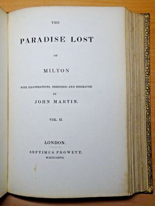 1827 Paradise Lost Milton JOHN MARTIN 24 Mezzotints First Edition ANTIQUE 5