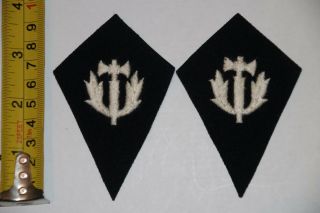 Ww2 Wwii French Vichy Police Enlisted Collar Patches Badge Patte De Col 2