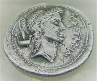 Unidentified Ancient Roman Silver Denarius Marked Caesar ?