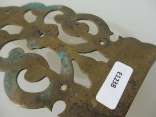 Antique Brass Plaque Ormolu Mount Hardware Vintage Faux Hinge Straps Hinges Old 5