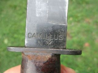 VINTAGE WW2 CAMILLUS U S NAVY MARK 1 COMBAT KNIFE IN SHEATH WORLD WAR 3