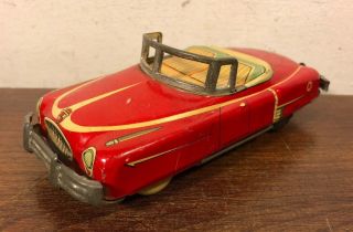 Vintage Tin Friction Convertible Cadillac Toy Car Japan 251031