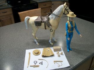 Vintage Marx Best Of The West Jane West And Thunderbolt W/accessories